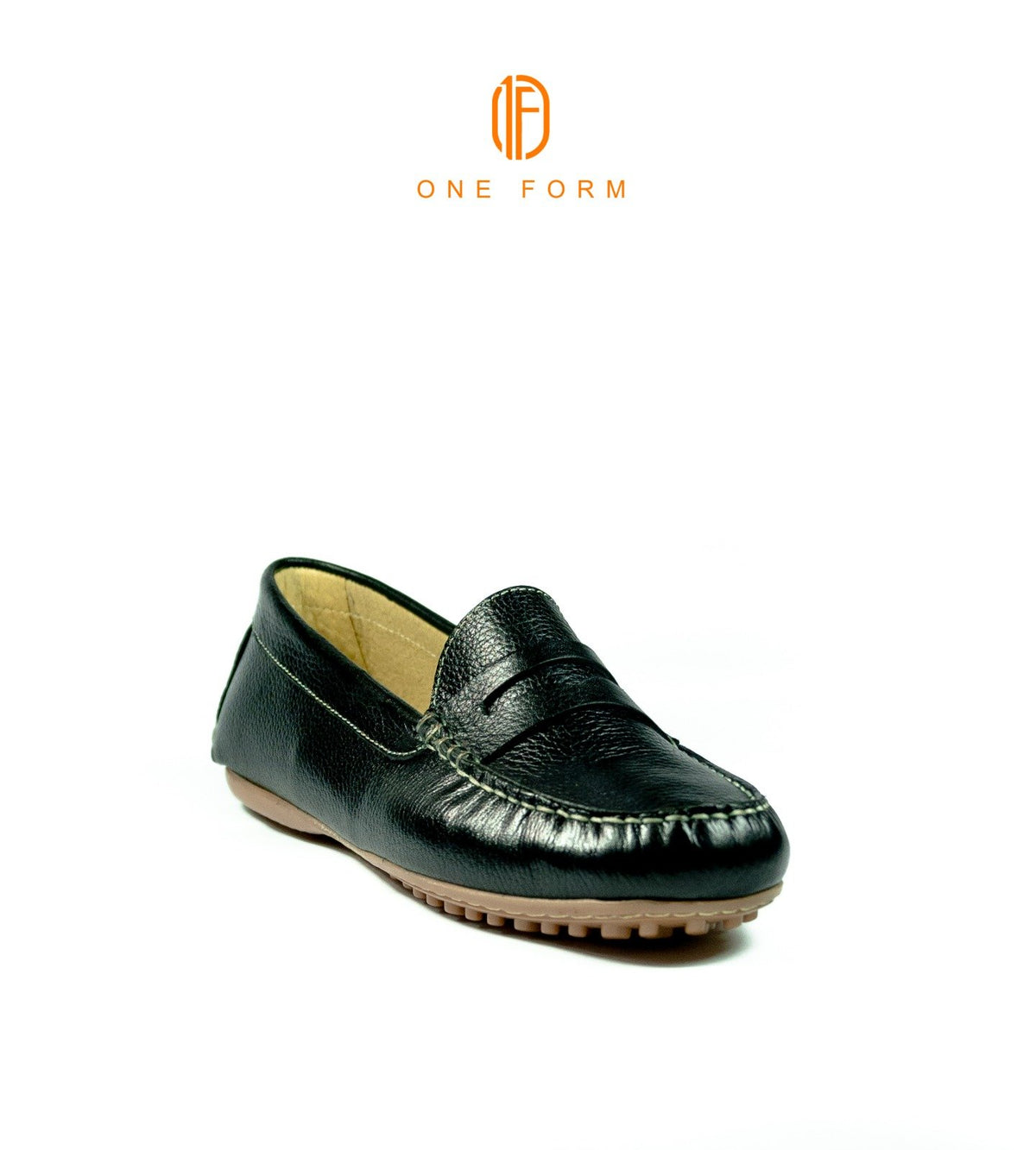 Mocassin Chic en Cuir Grainé Noir
