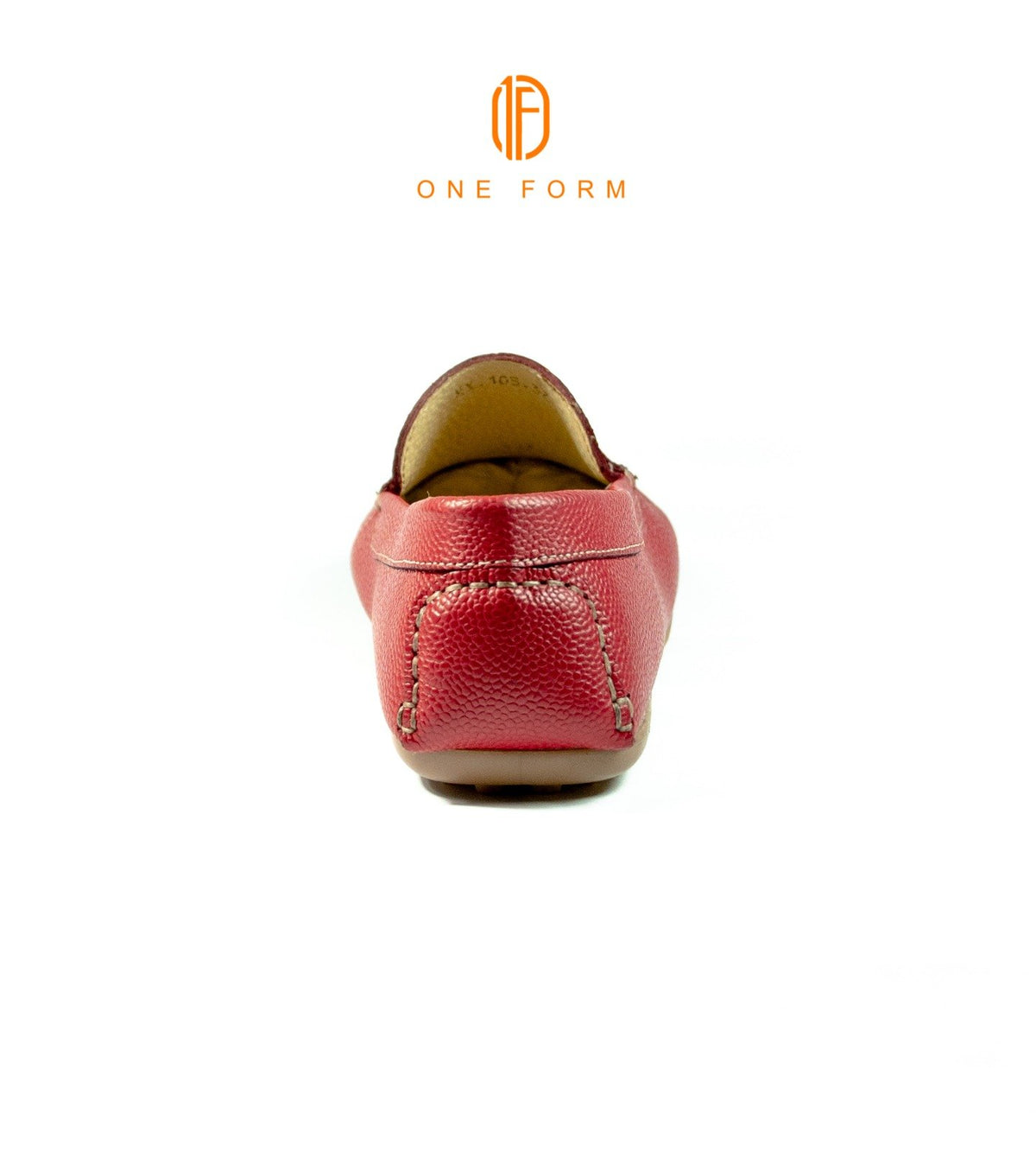 Mocassin Chic en Cuir Grainé Rouge
