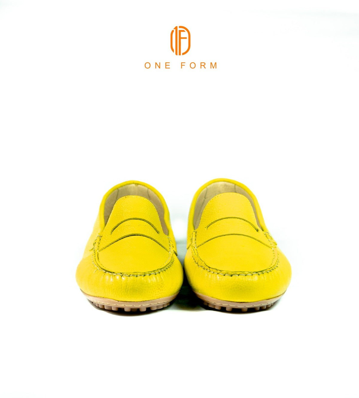 Mocassin Chic en Cuir Grainé Jaune
