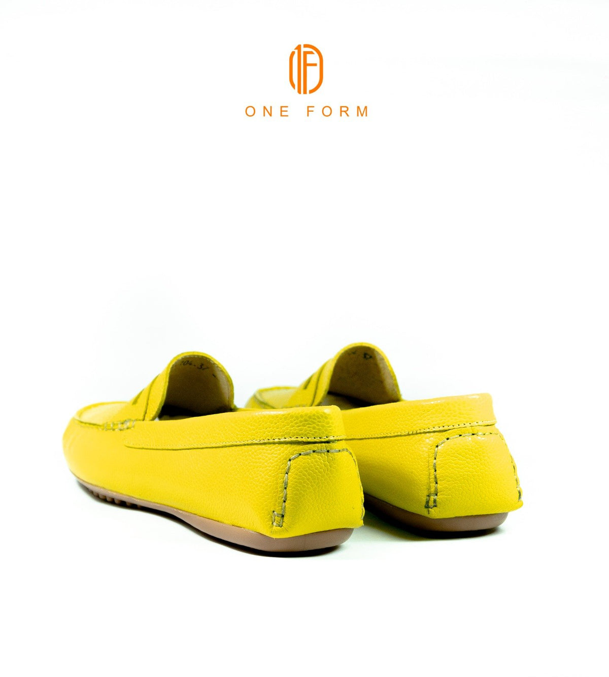 Mocassin Chic en Cuir Grainé Jaune