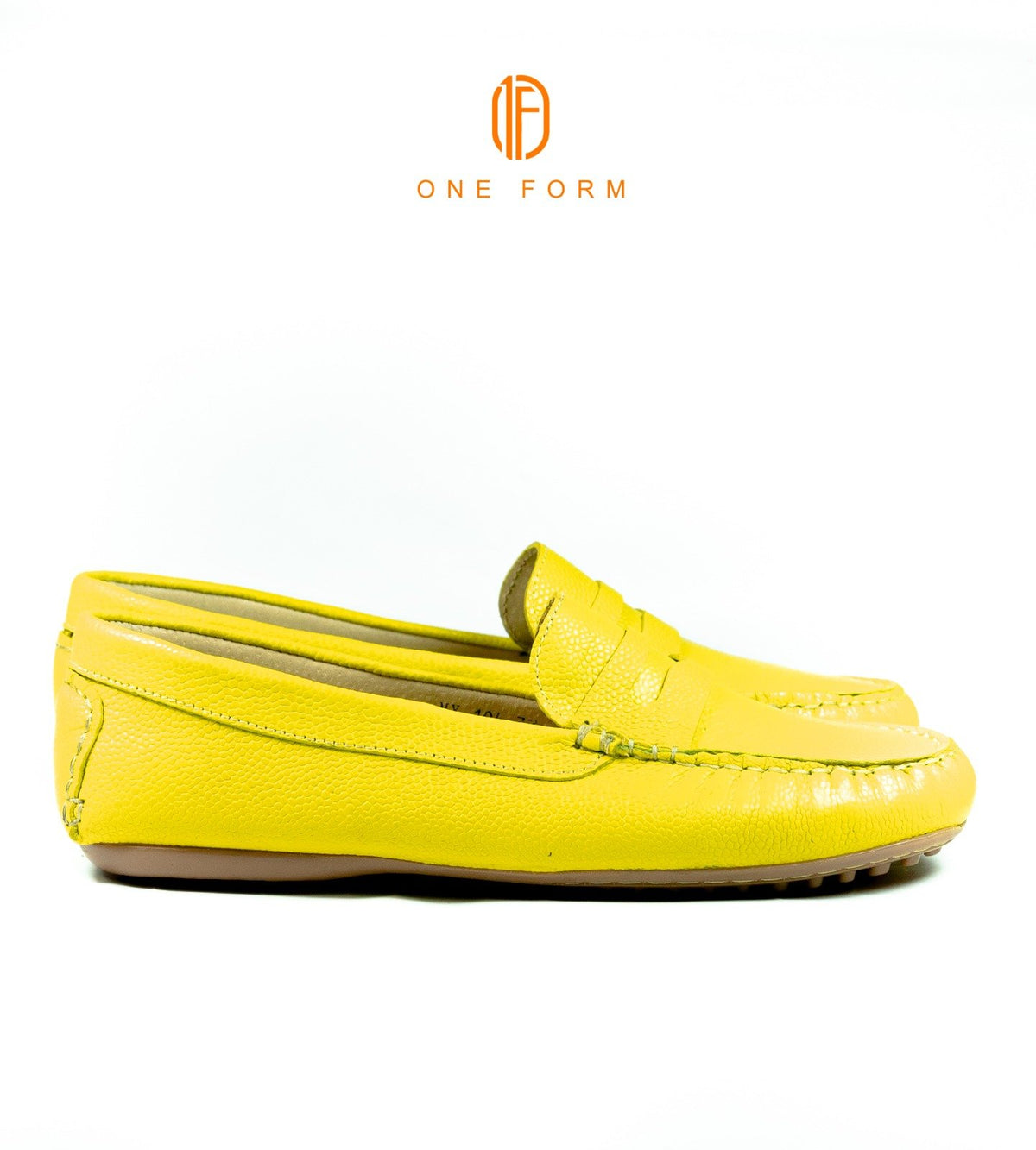 Mocassin Chic en Cuir Grainé Jaune