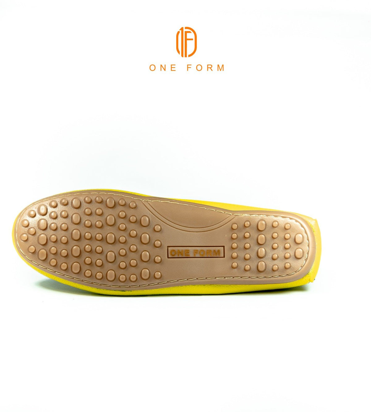 Mocassin Chic en Cuir Grainé Jaune