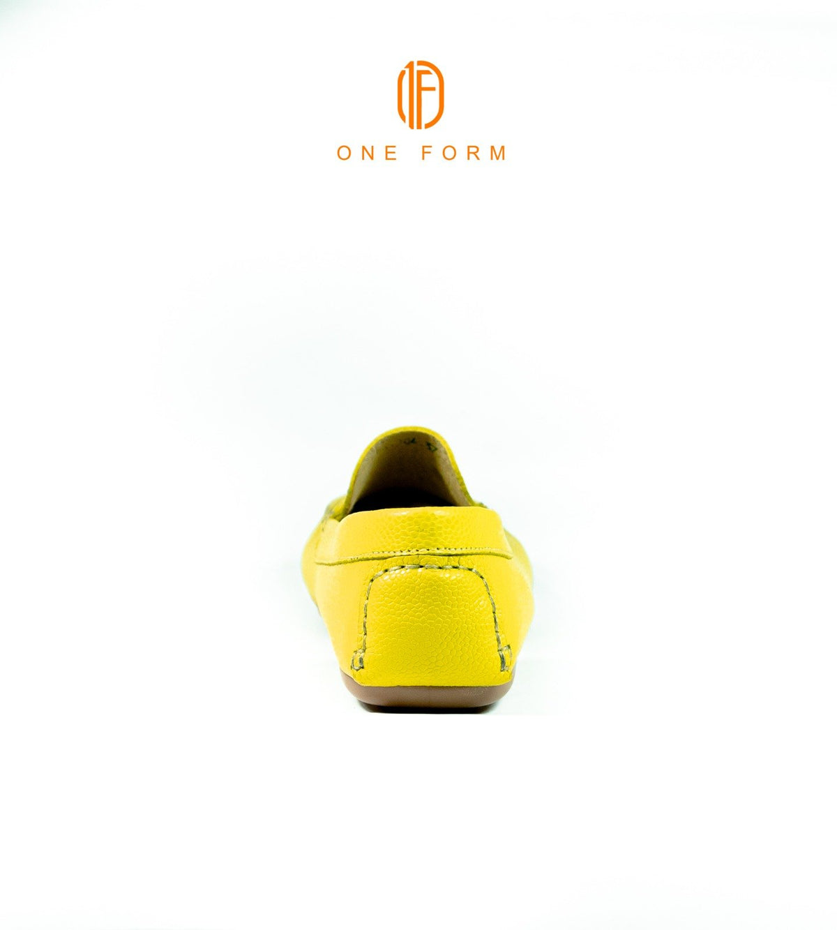 Mocassin Chic en Cuir Grainé Jaune
