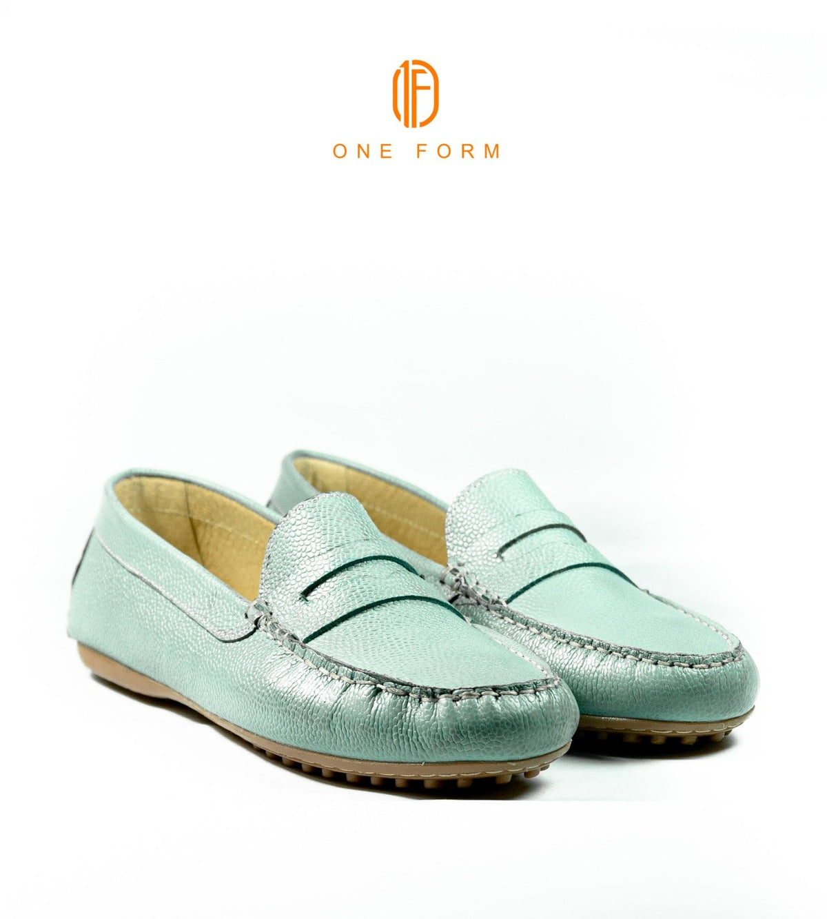 Mocassin Chic en Cuir bleu ciel