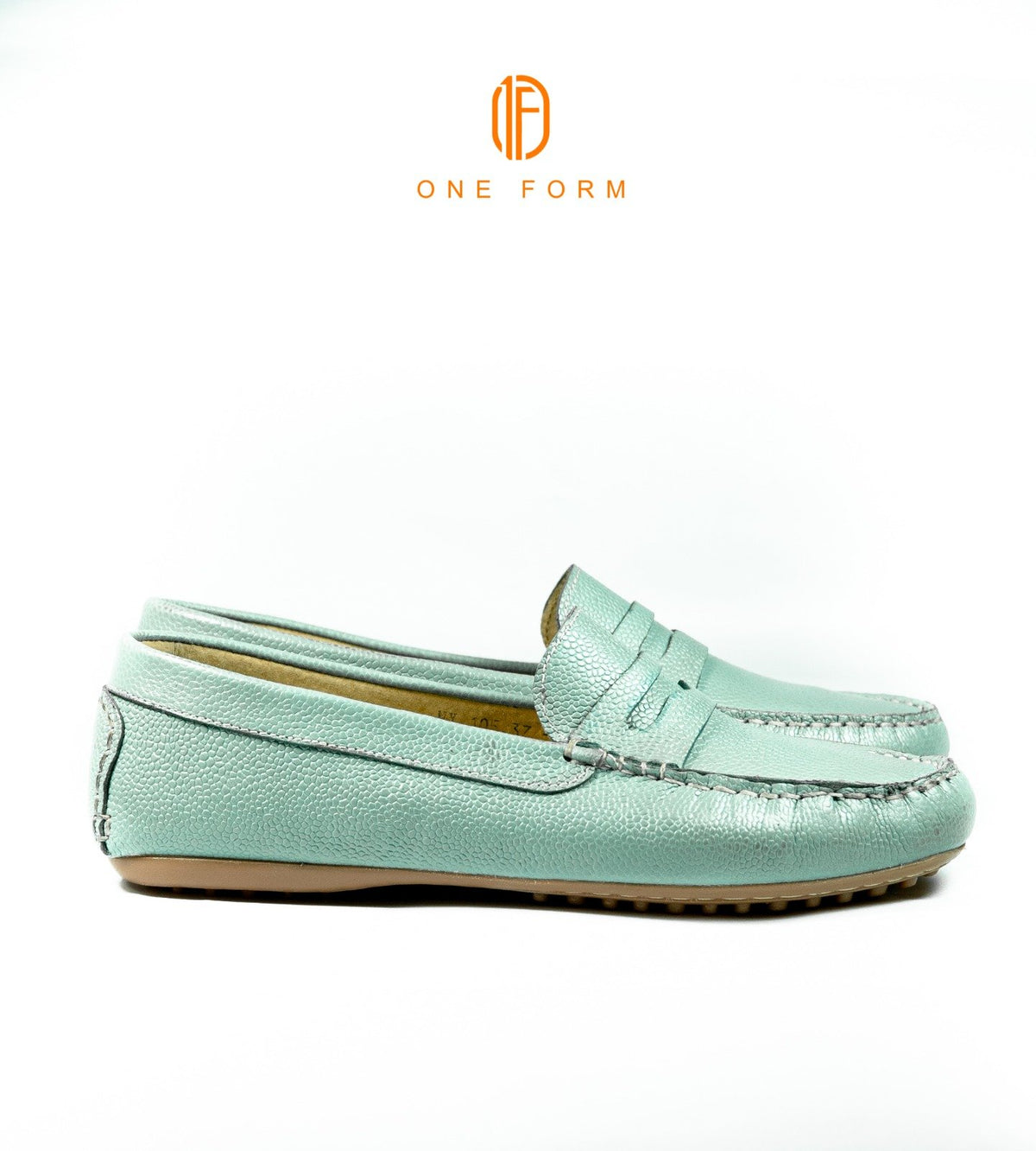 Mocassin Chic en Cuir bleu ciel