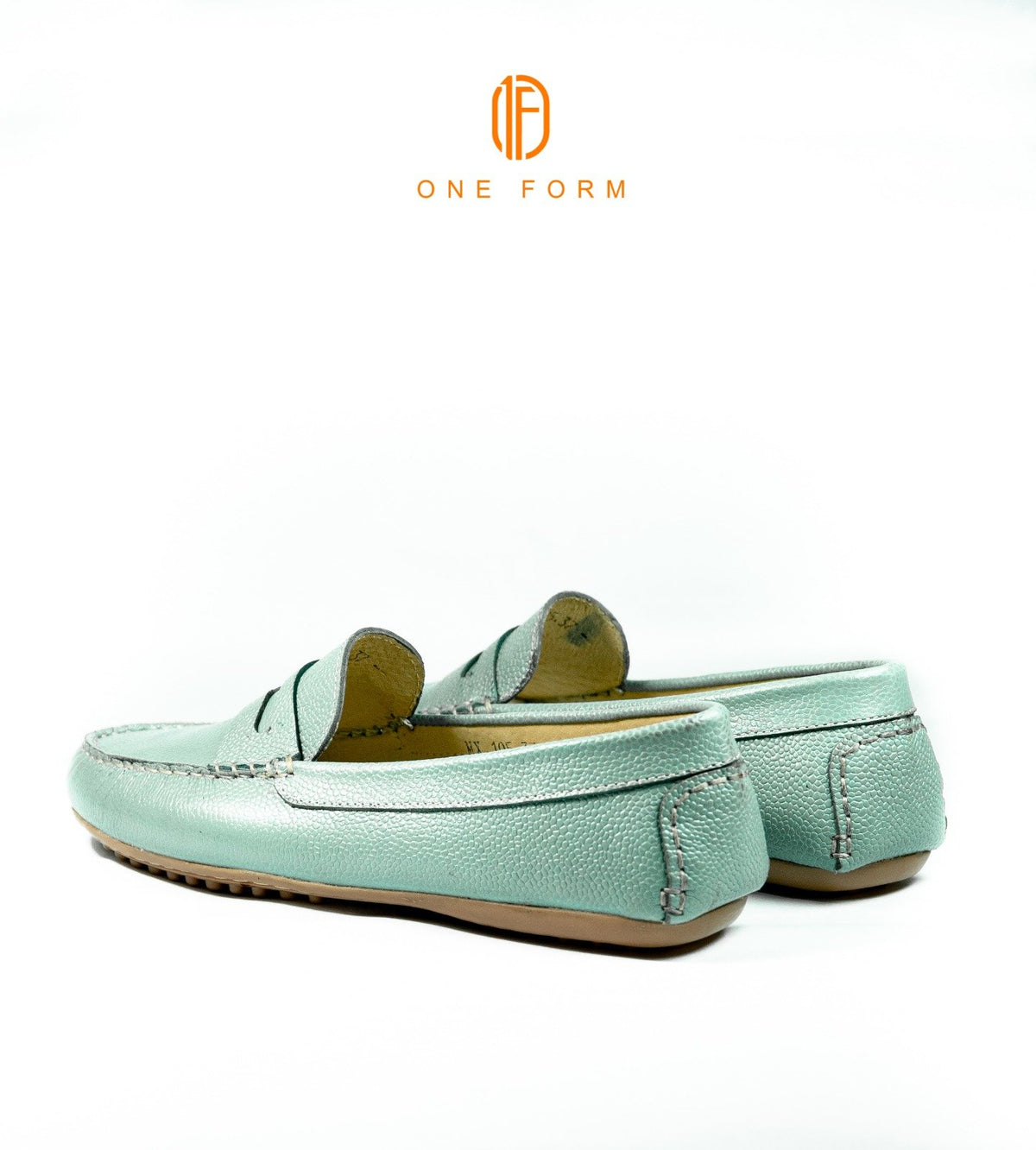 Mocassin Chic en Cuir bleu ciel