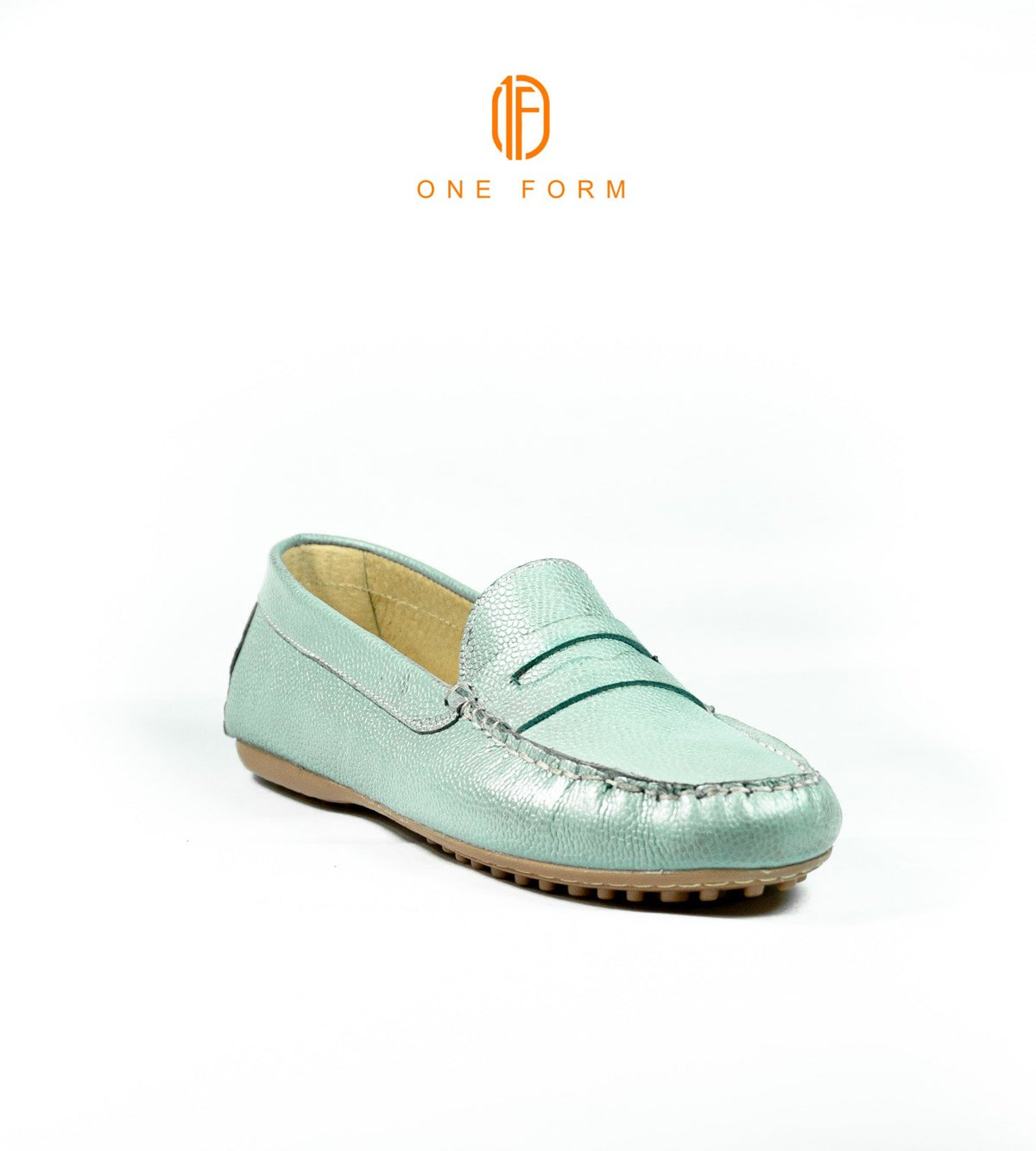 Mocassin Chic en Cuir bleu ciel