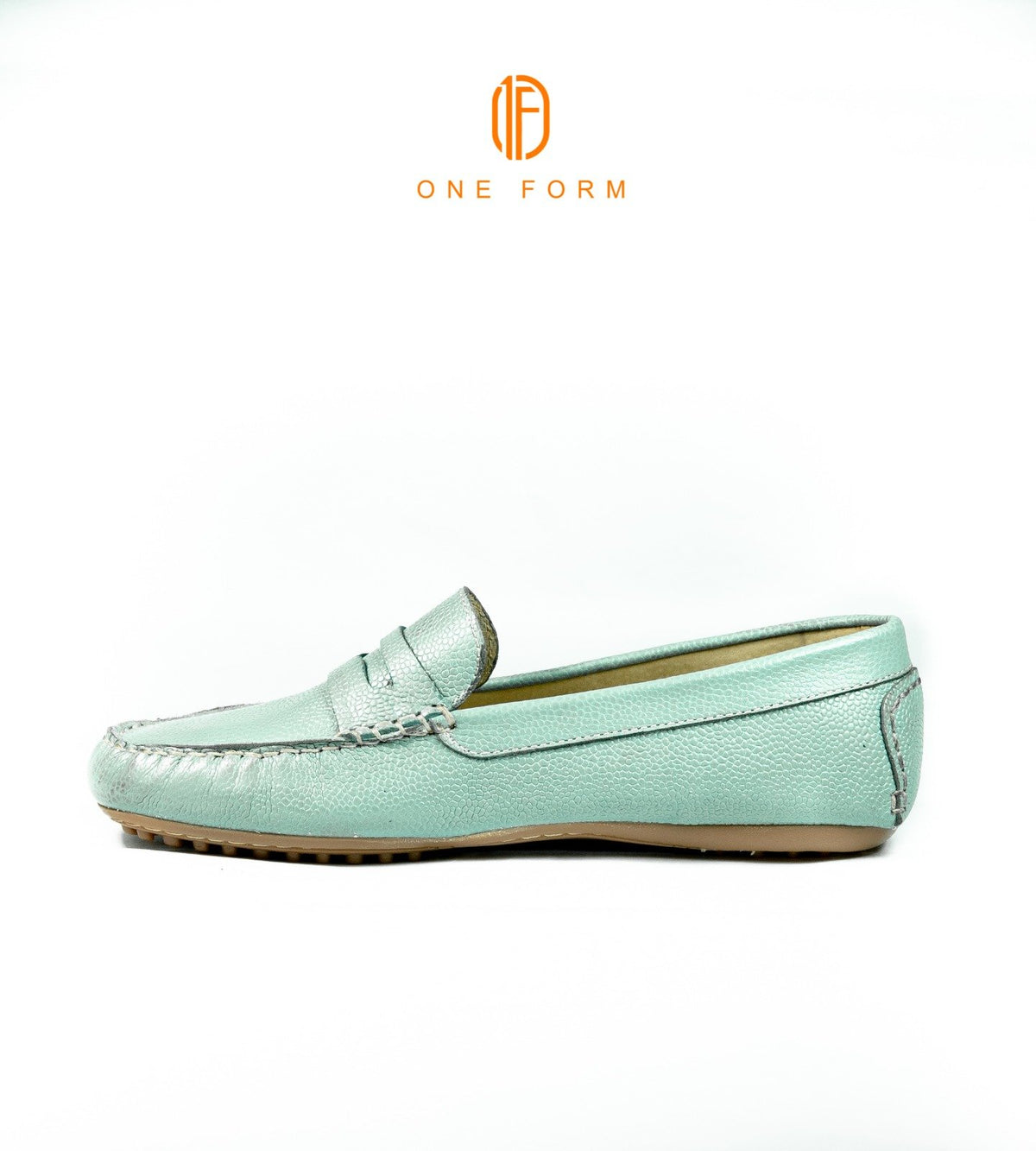 Mocassin Chic en Cuir bleu ciel