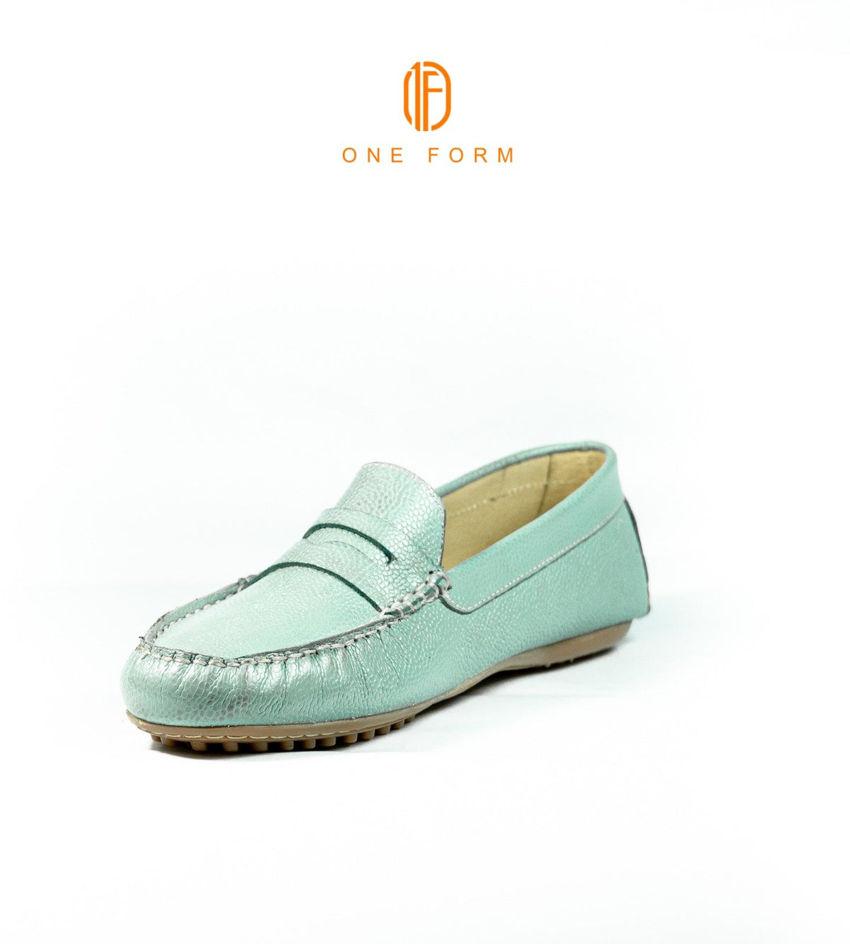 Mocassin Chic en Cuir bleu ciel