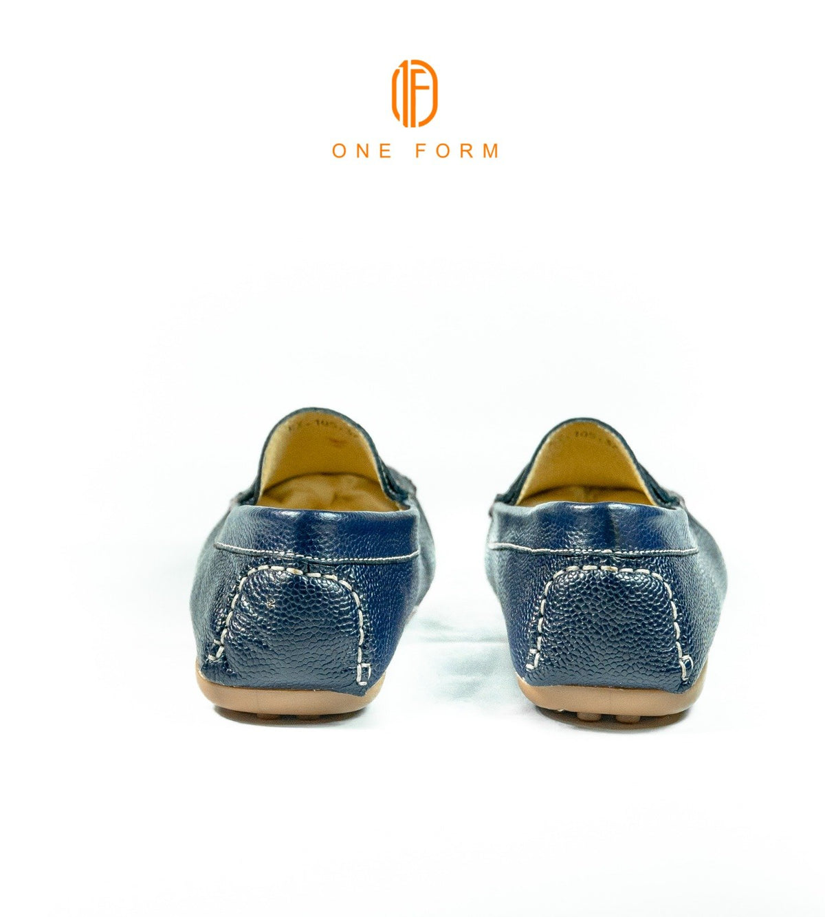 Mocassin Chic en Cuir Grainé Bleu Marine