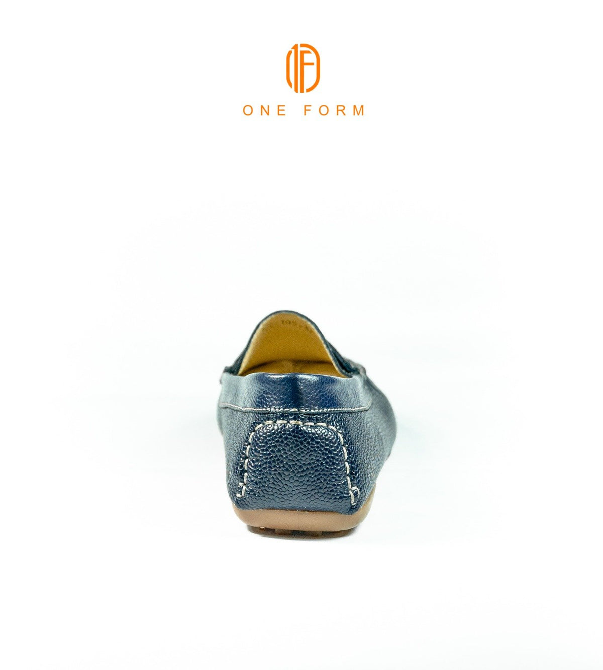 Mocassin Chic en Cuir Grainé Bleu Marine