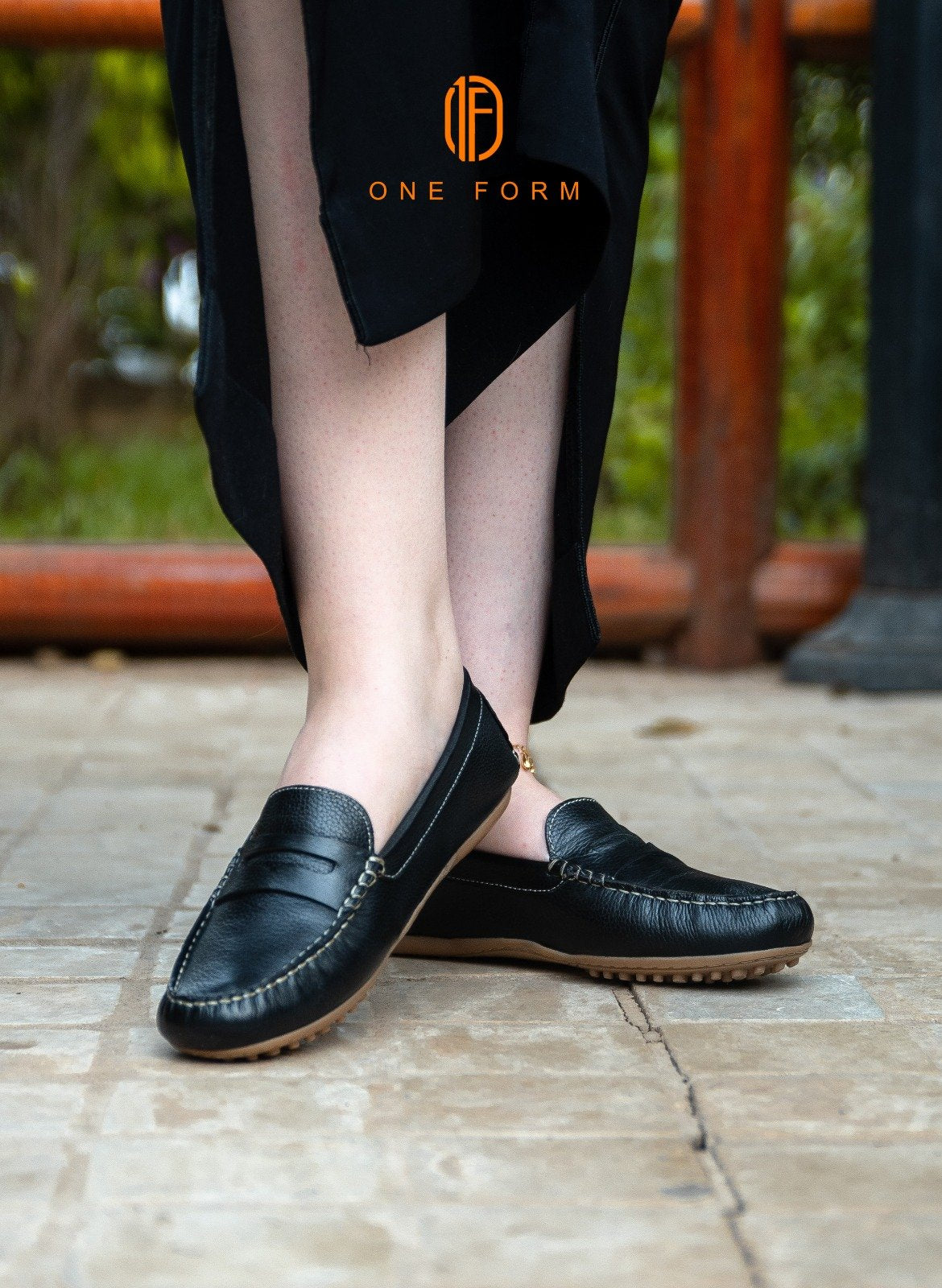 Mocassin Chic en Cuir Grainé Noir