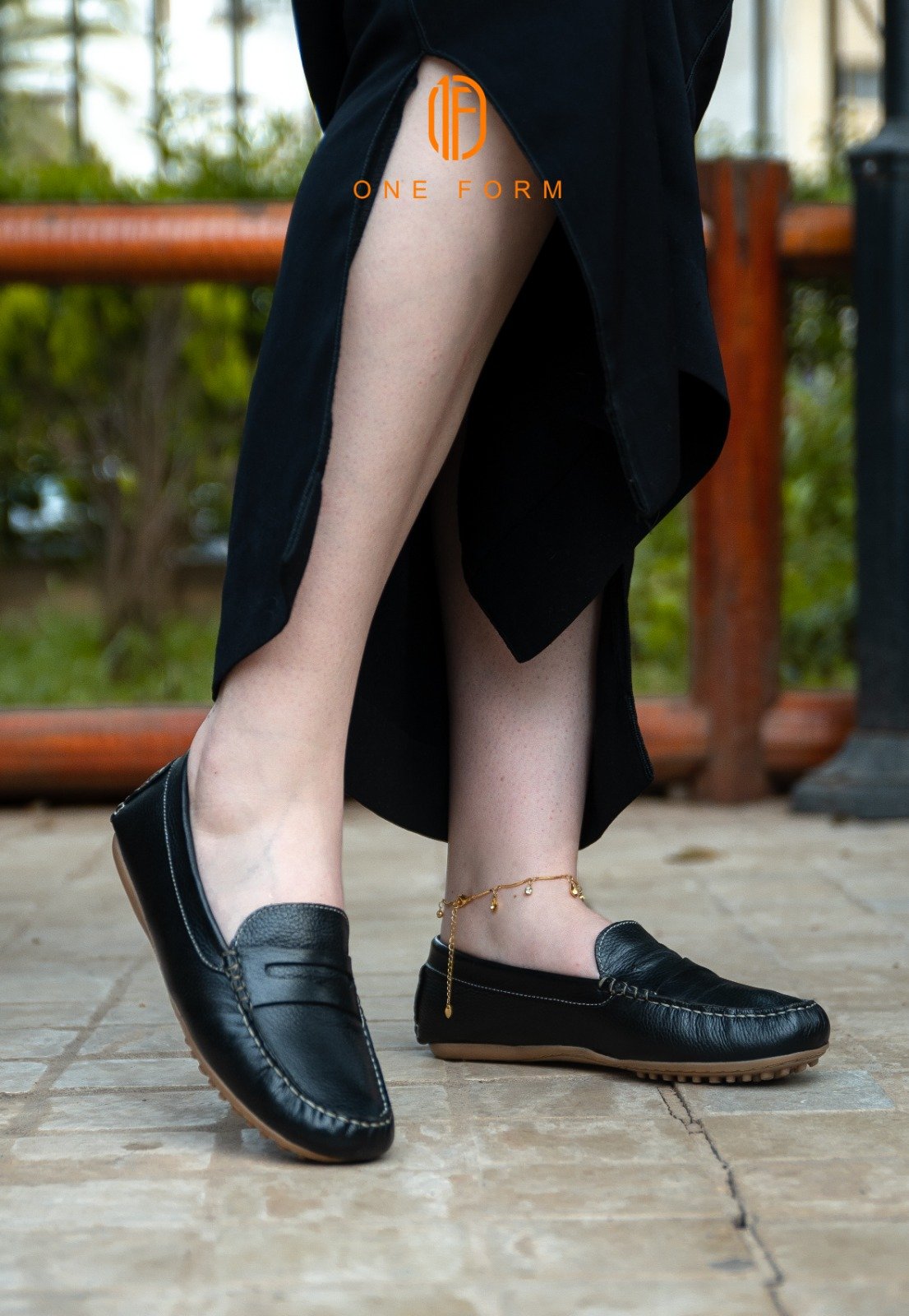 Mocassin Chic en Cuir Grainé Noir