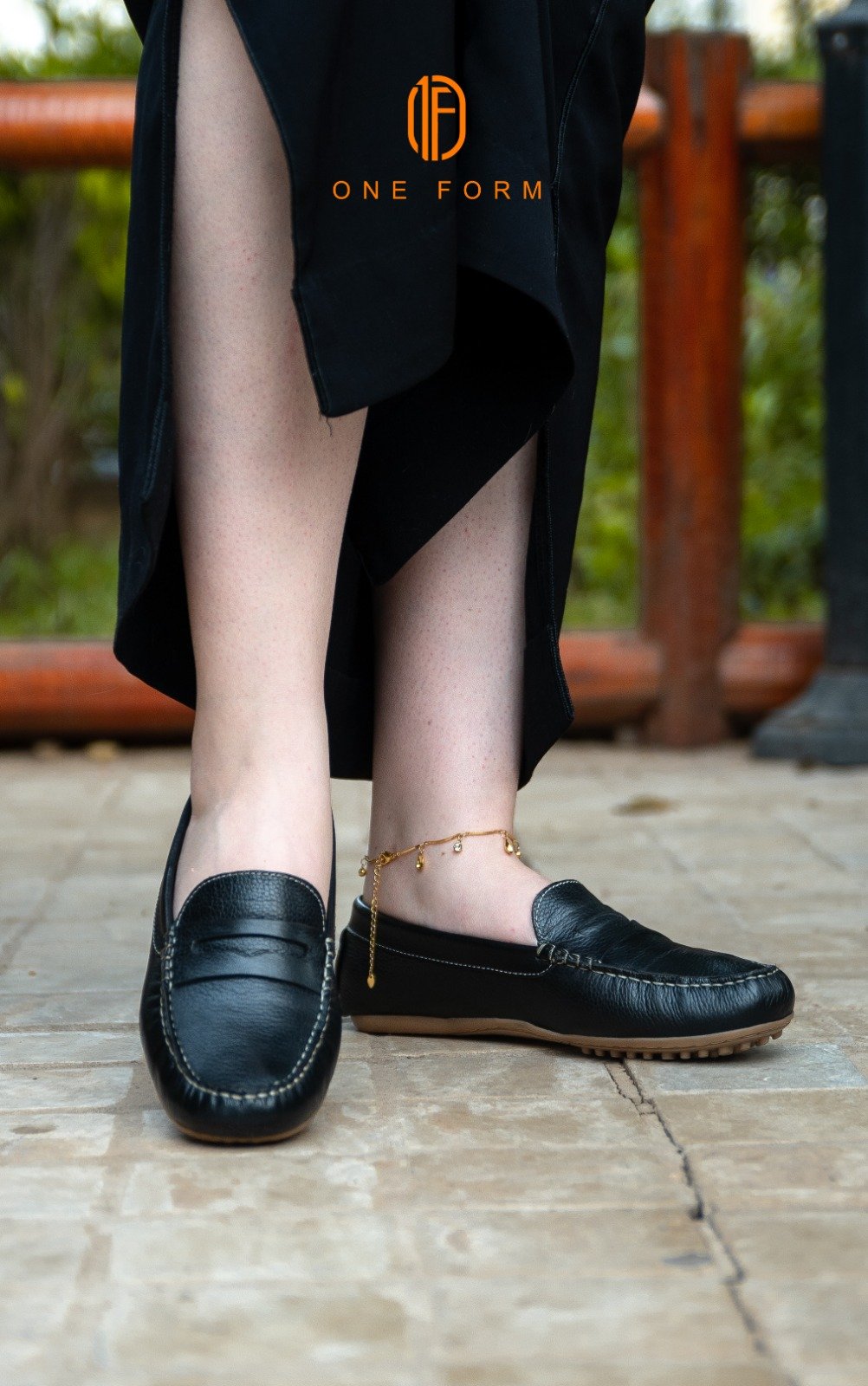 Mocassin Chic en Cuir Grainé Noir