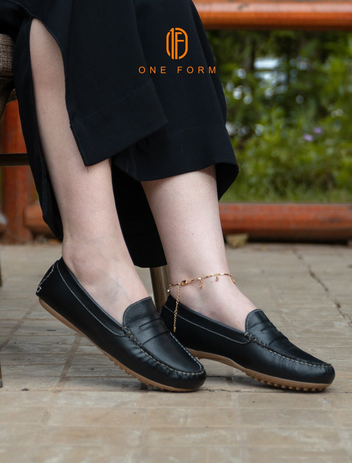 Mocassin Chic en Cuir Grainé Noir