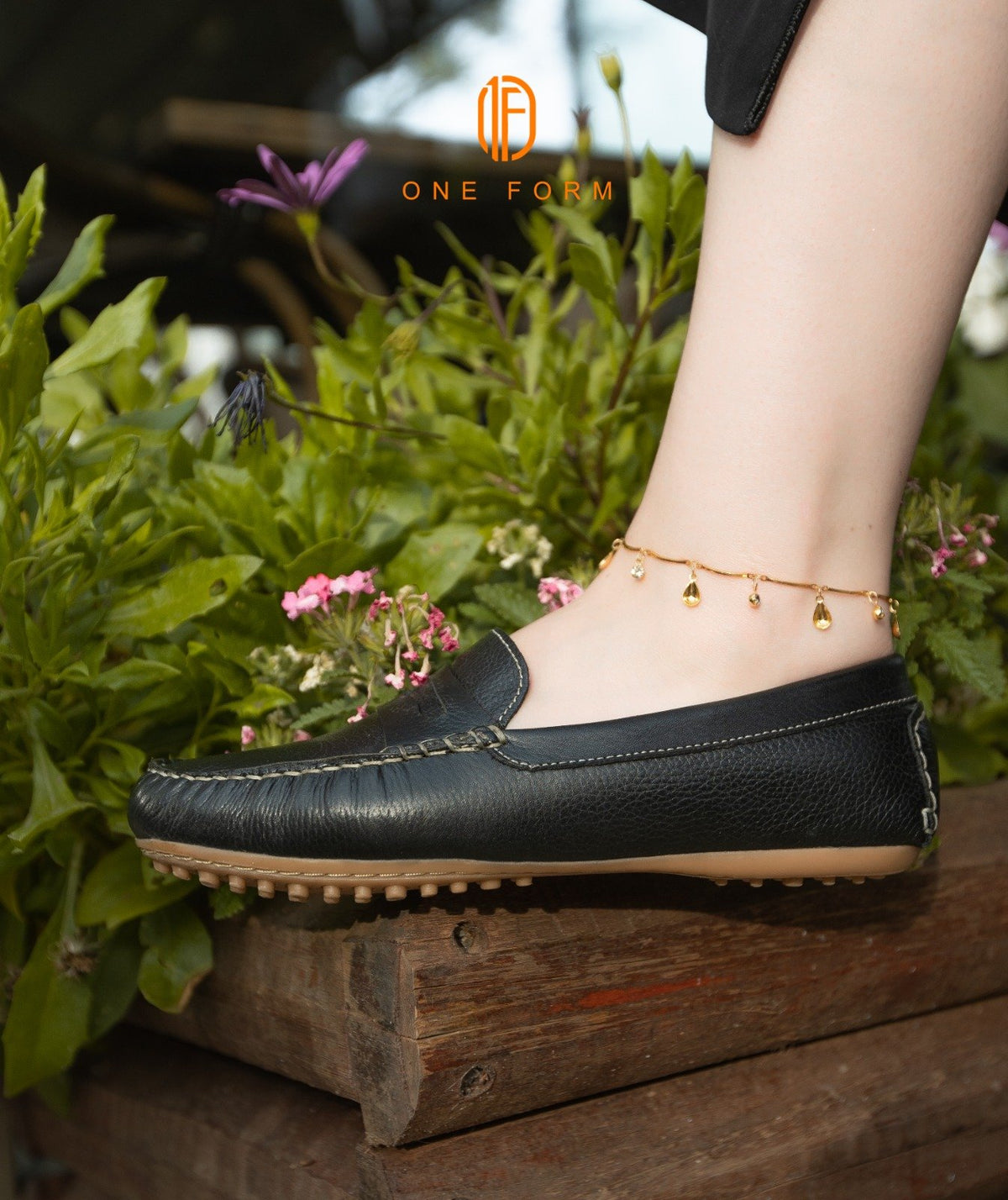 Mocassin Chic en Cuir Grainé Noir