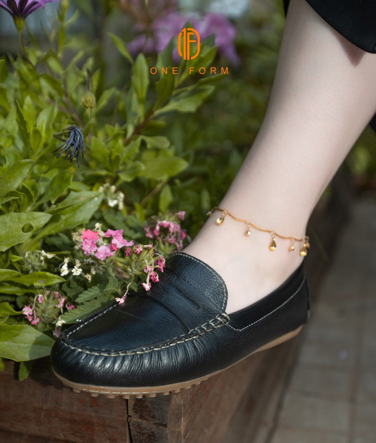 Mocassin Chic en Cuir Grainé Noir